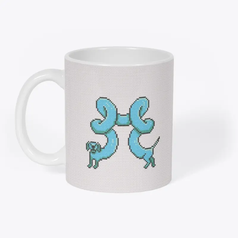 Doxie Cross Stitch Mug (Star)